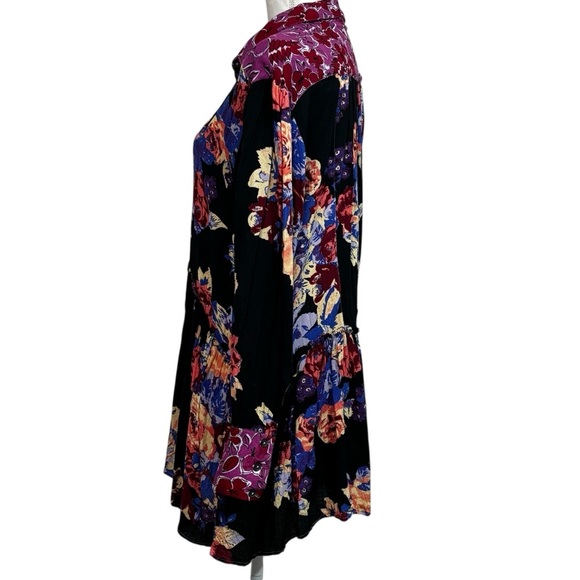 FREE PEOPLE - SIZE XS - BRUNCH A BUNCH FLORAL TUNIC TOP DRESS - VIBRANT - B17 - Picture 7 of 16